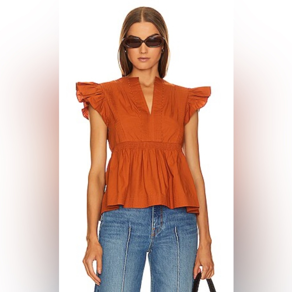 Ulla Johnson Luise Top in Saffron Size 10 NWT